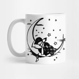 girl on the moon Mug